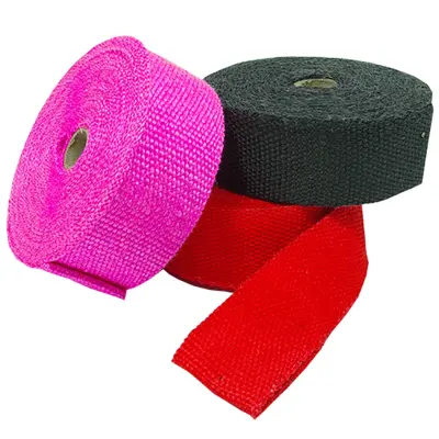 Fiberglass Exhaust Pipe Wrap Band Black 