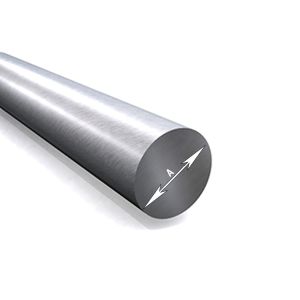 Aluminium staf massief 1 mtr. 6082/51ST 40mm